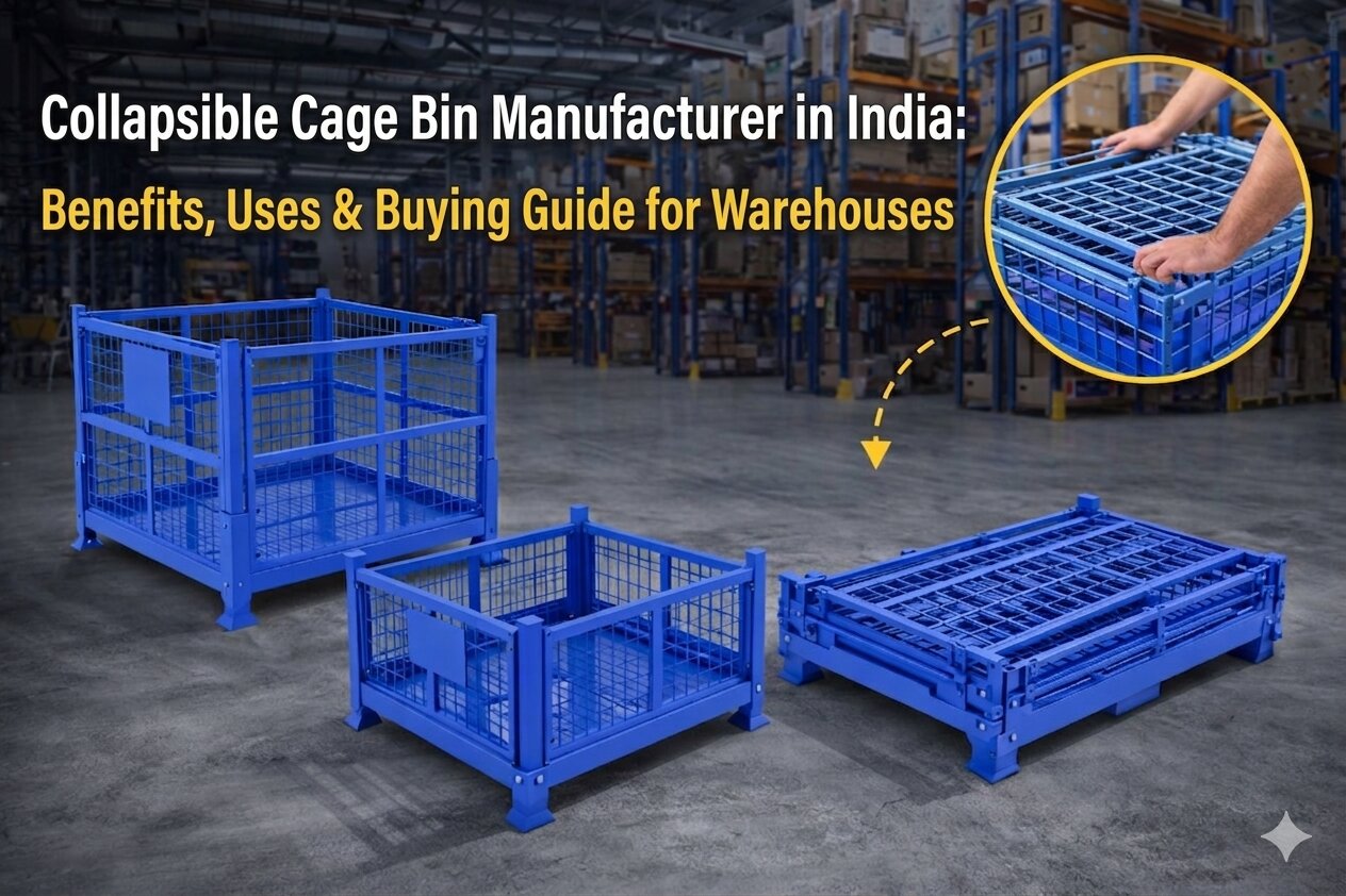 Collapsible Cage Bin Manufacturer in India: Benefits, Uses & Buying Guide for Warehouses