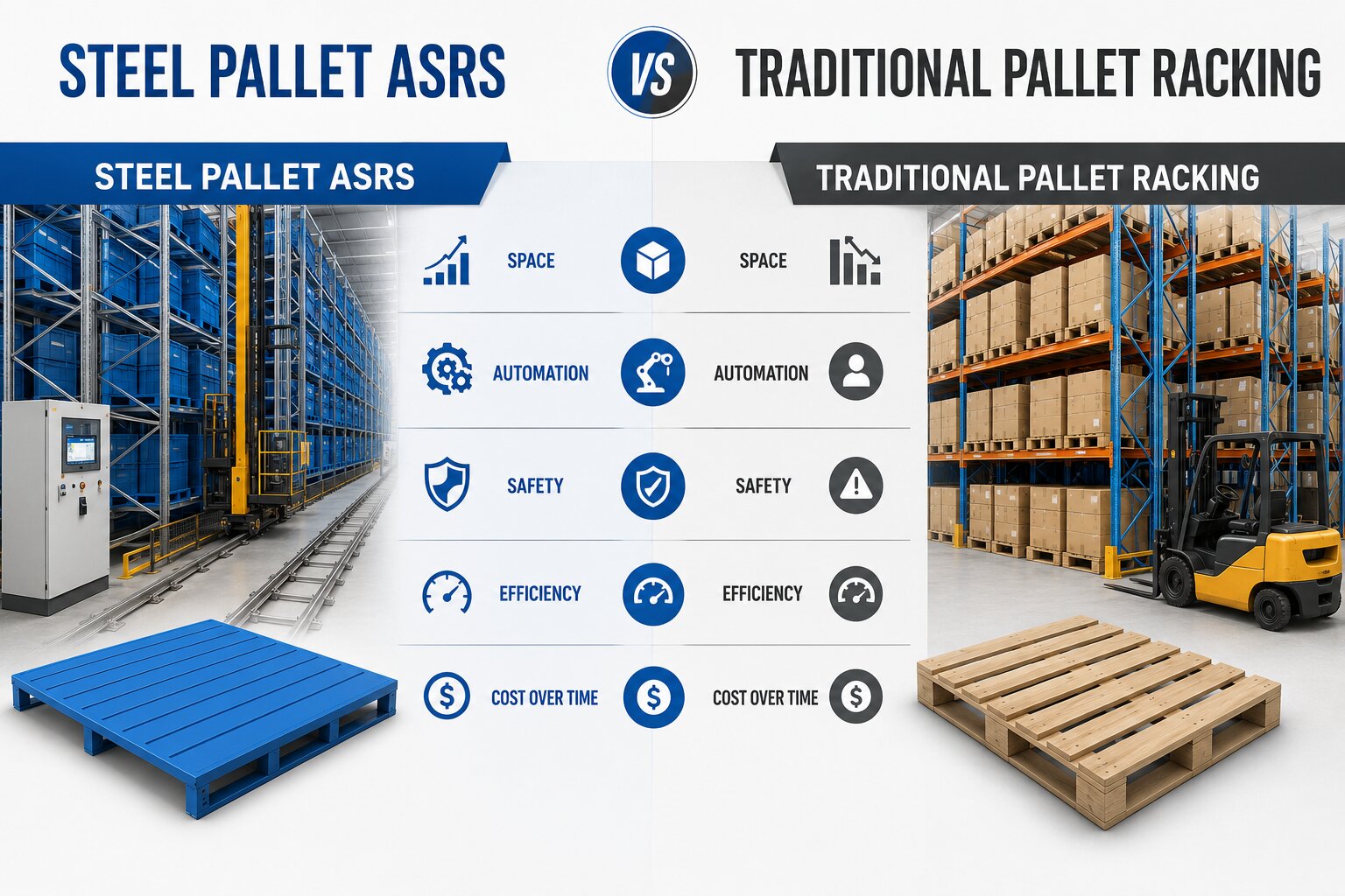 Steel Pallet ASRS vs Traditional Pallet Racking: Which Is Better for Warehouse